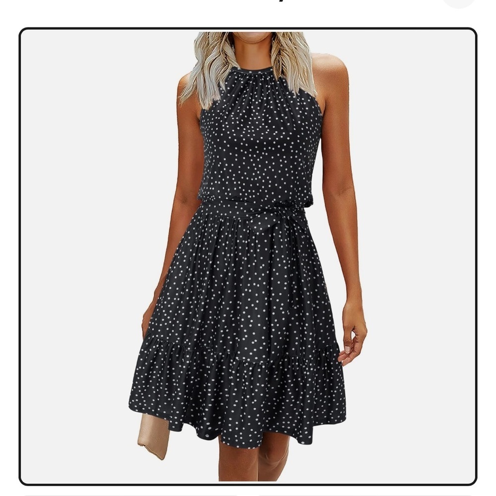 NWT Newshows Women's Halter Casual Beach Vacation Outfits Hawaiian Dress